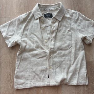 Little Bipsy Cream Button-Up Shirt